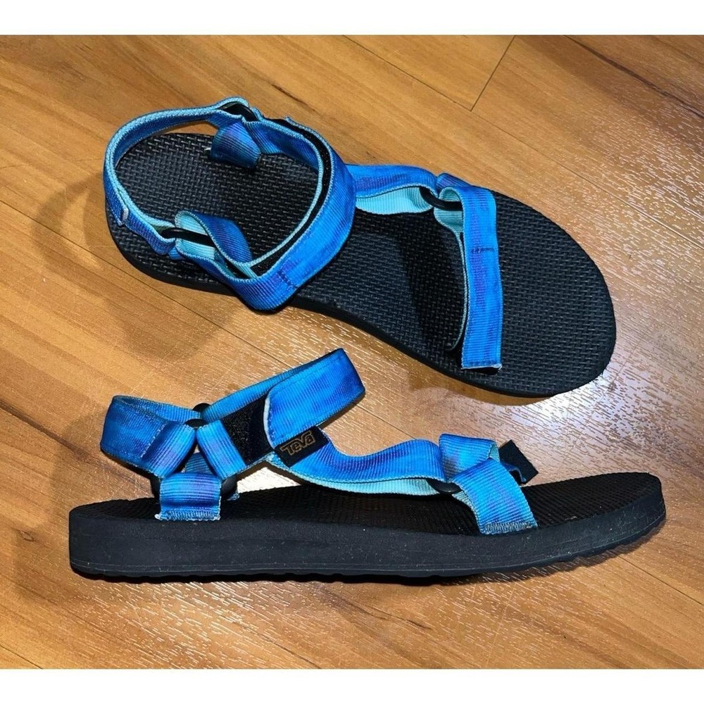 Womens Teva Original Universal Tie-Dye Blue Strappy Sport Sandals